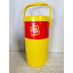 Vintage Coleman Slim Jim Cooler Jug‎ Thermos Red Yellow Roller Skate Graphic